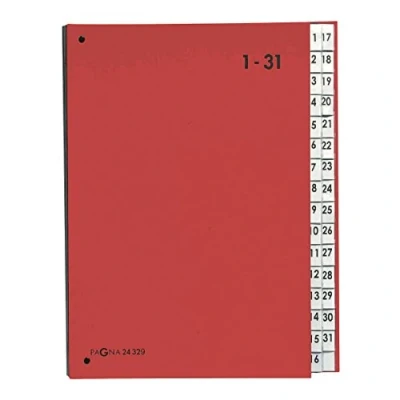 Afbeelding van Pagna Pultormap Color (map met 32 vakken, 1 31) rood