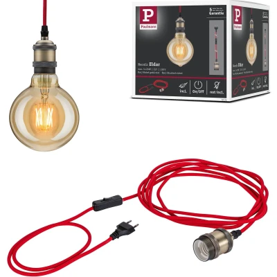 Afbeelding van Paulmann 79770 Eldar Hanglamp E27 Rood