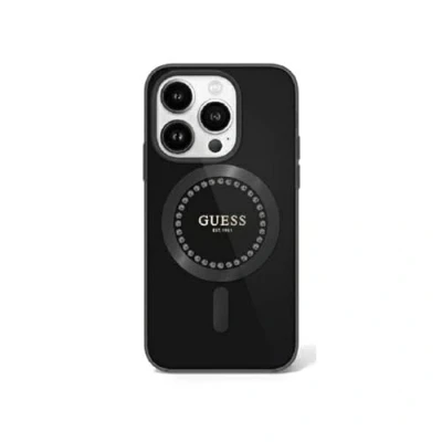Afbeelding van CG Mobile Guess GUHMP16LPFTDTEK hoes voor iPhone 16 Pro 6,3&quot; zwart hardcase IML Rhinestones