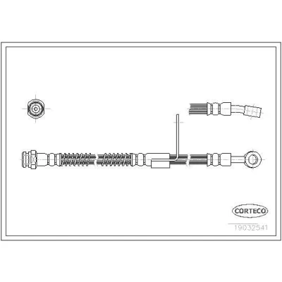 Afbeelding van CORTECO 19032541 Remslang Vooras links 504mm