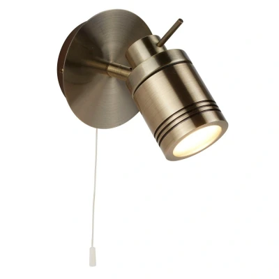 Afbeelding van Searchlight Antieke badkamer wandspot Samson brons 6601AB