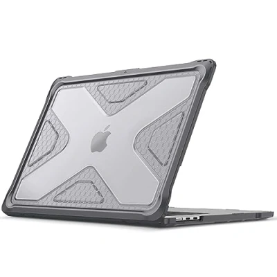 Afbeelding van FINTIE Hoesje compatibel met MacBook Air 15 inch (2024/2023) M3/M2 chip, robuuste harde hoes TPU bumper voor 15,3 model A3114 A2941, grijs