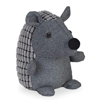 Afbeelding van Relaxdays deurstopper egel deurstop deurbuffer stof grijs deurbeschermer kind