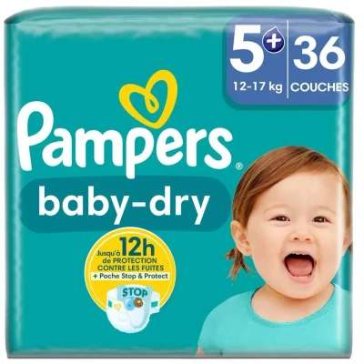 Afbeelding van 2x Pampers Baby Dry Luiers Maat 5 (12 17 kg) 36 stuks