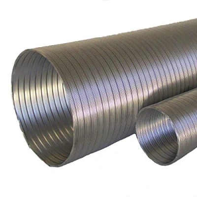 Afbeelding van Aluminium flexibele buis Luchtkanaal Flexi legering slang Flexipipe Ventilatorkanaal (160mm)