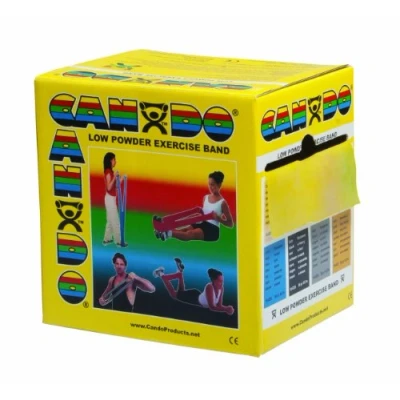 Afbeelding van CanDo Trainingsband/gymnastiekband dispenserbox, lengte 45 m geel (zeer licht)