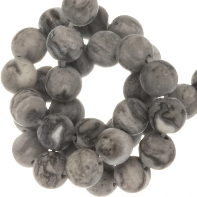 Afbeelding van Picasso Jaspis Frosted Kralen (6 mm) 58 Stuks