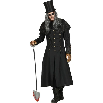 Afbeelding van Widmann Halloween Kostuum Gotische Grafdelver Begrafenisondernemer Man Zwart Medium / Large Verkleedkleding