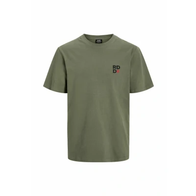 Afbeelding van R.D.D. Royal Denim Division Gedruckt Rundhals Tshirt basic, Heren, Maat: Large, Deep lichen green