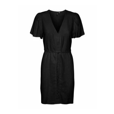 Afbeelding van Vero Moda Vmlinn Jurk, Dames, Maat: XS, Black