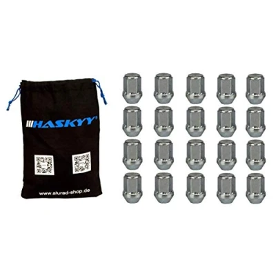 Afbeelding van Haskyy 20 x wielmoeren zink I M12x1,5 conische kraag diameter D = 23 mm SW 19