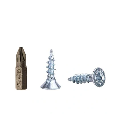 Afbeelding van (Pack van 100 stuks) Verzinkte stalen houtschroeven 3,5 x 10 mm, Pozi aandrijfkopschroeven, bevestigingsmiddelen, verzonken, spaanplaatschroeven (100)