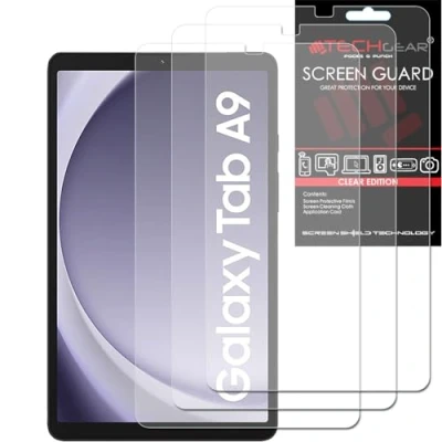 Afbeelding van TECHGEAR 3 pack Galaxy Tab A9 8,7 inch schermbeschermers (SM X110 / SM X115), Ultra CLEAR Screen Protector Guard Cover Ontworpen voor Samsung 8.7 2023