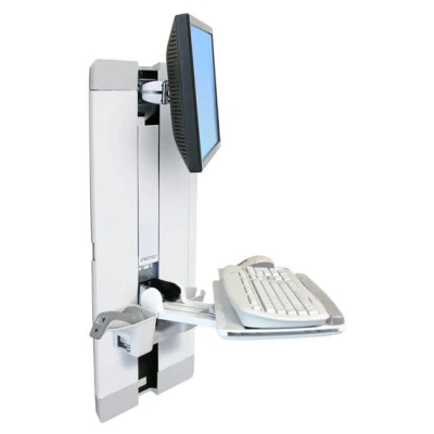 Afbeelding van Ergotron StyleView Vertical Lift Monitor wandbeugel 1 voudig 25,4 cm (10) 61,0 (24) Wit In hoogte verstelbaar, Toetsenbordhouder, Kantelbaar, Zwenkbaar,