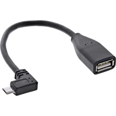 Afbeelding van Haakse Micro USB OTG Host adapter 15cm