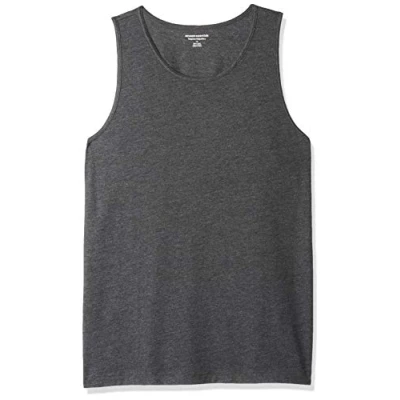 Afbeelding van Amazon Essentials Men&#039;s Tanktop met normale pasvorm, Houtskoolzwart, L