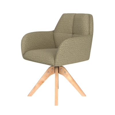 Afbeelding van Housecraft Living Pete Eetkamerstoel Draaibaar Hout Pistache groen