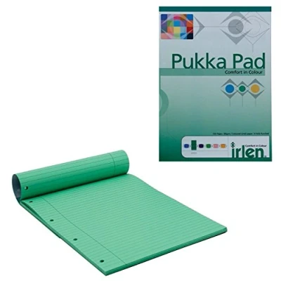 Afbeelding van Pukka Dyslexia Pad A4 80gsm gelijnd met marge 100 pagina&#039;s 50 vellen kleur: groen
