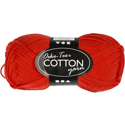 Afbeelding van Creotime katoengaren rood 170 meter