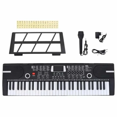 Afbeelding van 61 toetsen piano elektrisch keyboard met muziekstandaard