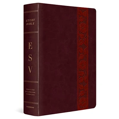 Afbeelding van Study Bible ESV Large Print Trellis Design: English Standard Version Mahogany Trutone Design