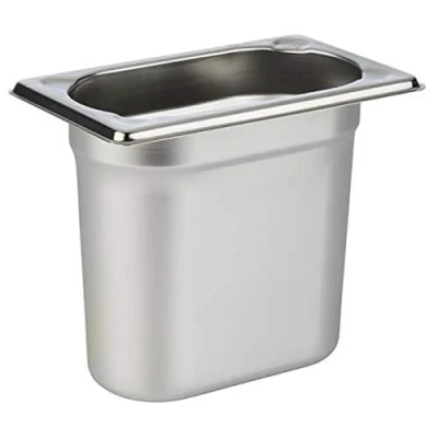 Afbeelding van APS 81506 GN 1/9 bak, roestvrij staal Gastronorm afmetingen 175 x 105 mm/hoogte 150 mm/volume 1,5 liter