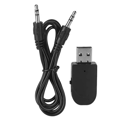 Afbeelding van KIMISS bluetooth ontvanger, audio zender, 2 in 1 USB stereo muziek draadloze adapter voor auto tv computer