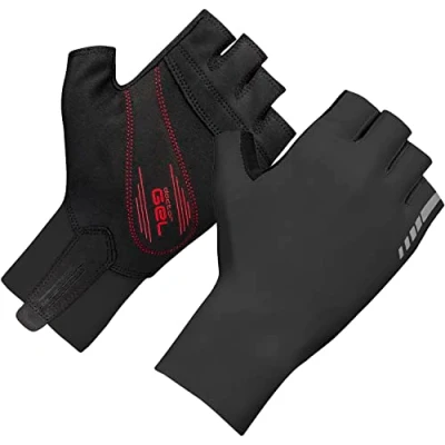 Afbeelding van GripGrab Aero TT RaceDay Aerodynamische Tijdrit Wielren Fietshandschoenen Korte Vinger Zwart Unisex Maat XL