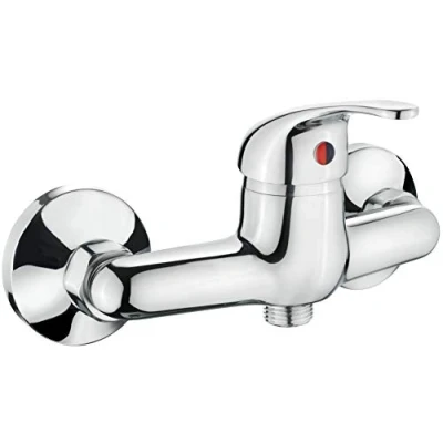 Afbeelding van CON:P douche eengreepsmengkraan &quot;Anza&quot; Hoogwaardige messing behuizing verchroomd 1/2 inch uitlaat/eengreepsmengkraan voor opbouwmontage/douchekraan / SA933