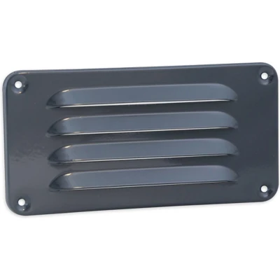 Afbeelding van Nedco schoepenrooster omgezette rand alum. 180 x 90 mm grijs