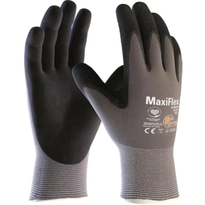 Afbeelding van ATG Werkhandschoenen MaxiFlex Ultimate 34 874/42 874 Nitril Palm Coated (Pack van 10 paar), 9 Groot, Grijs &amp; Zwart