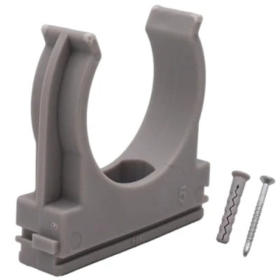 Afbeelding van SKIR&#039;CO (5 stuks) Pijpklemmen, Plastic Klemmen voor 40 mm Buizen, U Type Pijpklem, Slanghangers, Tubing Grijze Clips