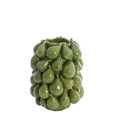 Afbeelding van Light&amp;living Vaas deco 23,5x23x32,5 cm NATALIA keramiek donker groen