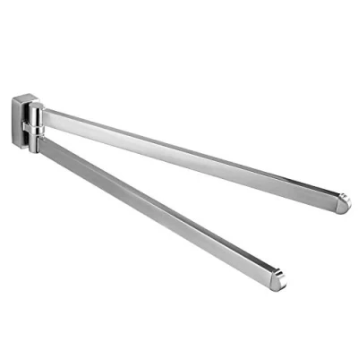 Afbeelding van BGL Borstel Nikkel Draaibare Handdoekenrek, Opslag Oganizer Ruimtebesparende Wandgemonteerde Handdoekenrek Houder Dubbele Swivel Handdoekstang voor Badkamer