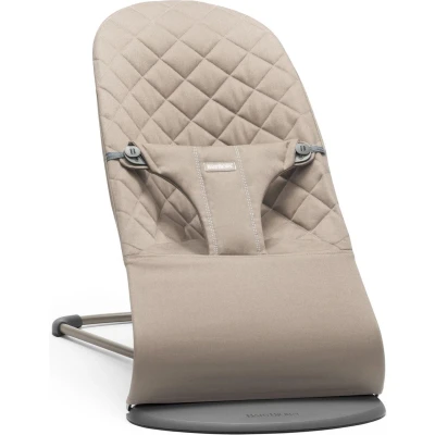 Afbeelding van BabyBjörn Wipstoel Bliss Geweven klassiek quilt Zandgrijs Ergonomisch Verstelbaar Inklapbaar