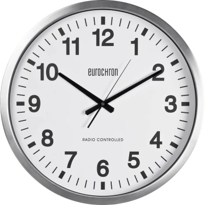 Afbeelding van Eurochron EFWU 9000 Wandklok Zendergestuurd 507 mm x 63 Zilver