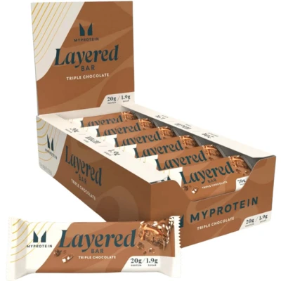 Afbeelding van Layered Bars (12x60g) Triple Chocolate Fudge