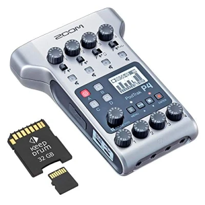 Afbeelding van Zoom P4 Podtrak Podcast recorder + geheugenkaart 32 GB