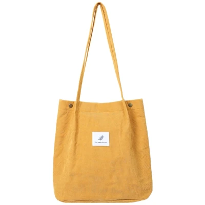 Afbeelding van Boraboi® Corduroy Schoudertas voor Dames met Grote Capaciteit en Modieuze Stoffen Dagelijks Gebruik