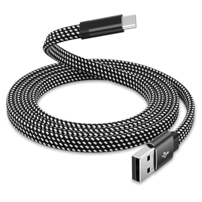 Afbeelding van Magtame USB C kabel, magnetische A naar 3,3 ft, platte wentelde oplaadkabel, type snellaadkabel, compatibel met Samsung voor apparaat pad, zwart