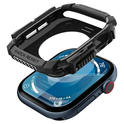 Afbeelding van Spigen Rugged Armor Case Compatibel met Apple Watch 10 46mm (2024) Mat Zwart
