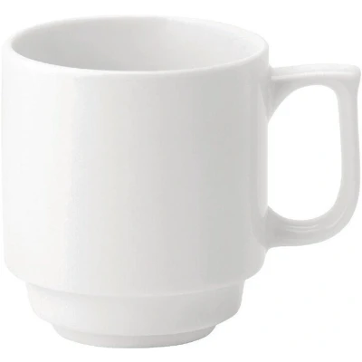 Afbeelding van Utopia Pure White stapelbare mokken 280ml (36 stuks)
