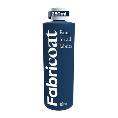 Afbeelding van Fabricoat Stoffenverf Herstel of verander de kleur van elke stof, verf direct op transformeer alles banken, lampenkappen, auto interieurs (250 ml, blauw)