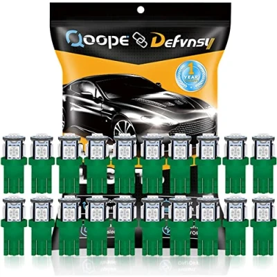 Afbeelding van DEFVNSY Helder Groen 194 T10 168 2825 501 W5W Auto interieur Vervangende LED Lamp 5e generatie 5050 Chipsets 5SMD Lichtbron voor 12 V Kentekenkaart Lichtkoepels (pak van 20)