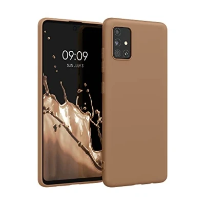 Afbeelding van kwmobile telefoonhoesje compatibel met Samsung Galaxy A51 hoesje Zachte case voor smartphone Back cover in cappuccino