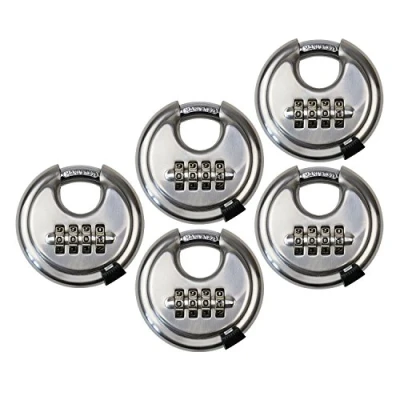 Afbeelding van HMF 3502 09 5 x hangslot, 4 delige cijfercombinatie, 7 2,4 cm