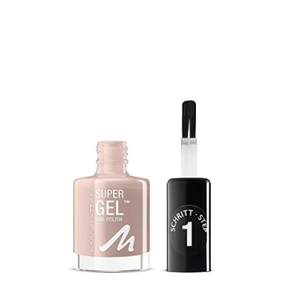 Afbeelding van Manhattan Super gel nagellak manicure effect geheel zonder uv licht taupekleurige met tot 14 dagen houdbaar kleur Time For Taupe 175 1 x 12 ml