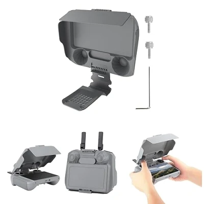 Afbeelding van Fututech 2 in 1 Verstelbare Zonneklep voor DJI Air 3 RC Mini Pro Beschermhoes Afstandsbediening Protector Cover Controller (voor 2)