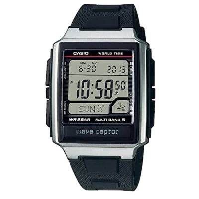 Afbeelding van Casio WV 59E 1AVEG Horloge Zendergestuurd (l x b h) 48.3 39 12.5 mm Zilver Materiaal (behuizing): RVS, Hars (armband):