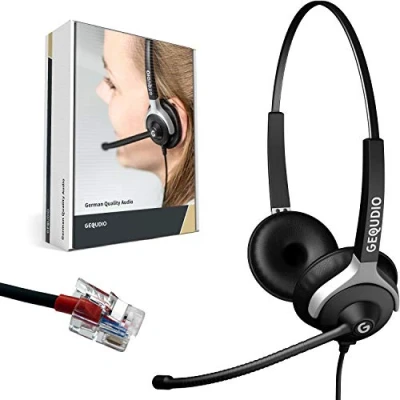 Afbeelding van GEQUDIO Headset 2 Ohr voor Yealink,Snom,Grandstream met Kabel